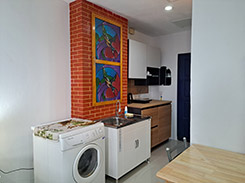 Washing machine in the room